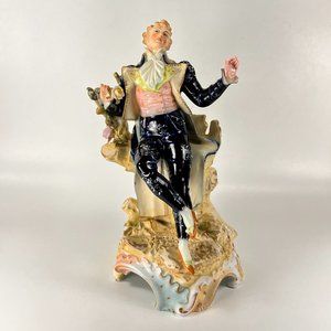 Antique E & A Muller Schwarza Saalbahn Germany Porcelain Dandy Gentleman 1890's